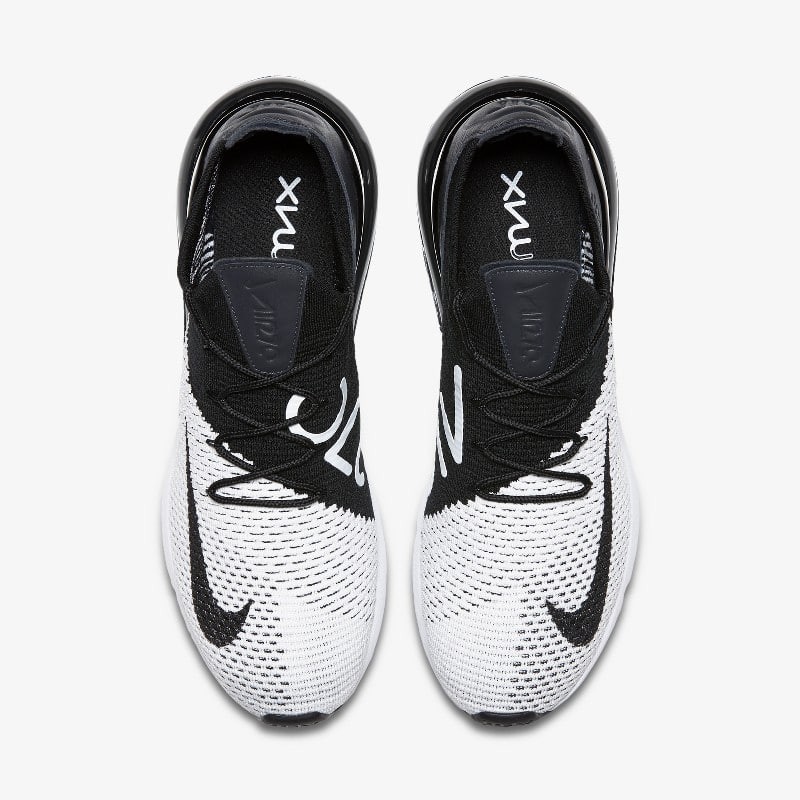 Nike Air Max 270 Flyknit Black White AO1023 100 Grailify